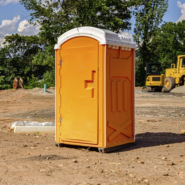 can i customize the exterior of the porta potties with my event logo or branding in Hamburg IA